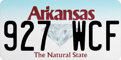 AR license plate 927WCF