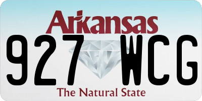 AR license plate 927WCG