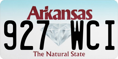AR license plate 927WCI