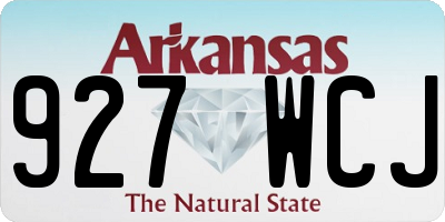 AR license plate 927WCJ
