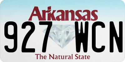 AR license plate 927WCN