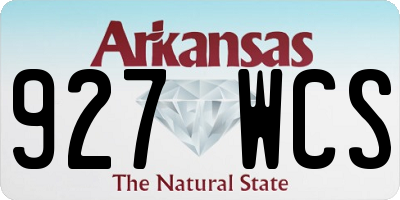 AR license plate 927WCS