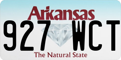 AR license plate 927WCT