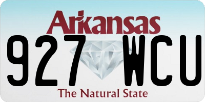 AR license plate 927WCU