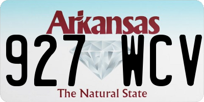 AR license plate 927WCV