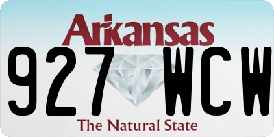 AR license plate 927WCW