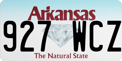 AR license plate 927WCZ