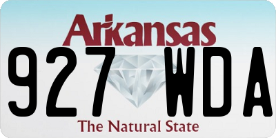 AR license plate 927WDA