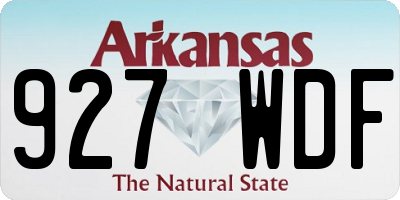 AR license plate 927WDF