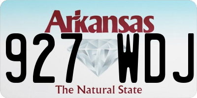 AR license plate 927WDJ