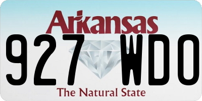 AR license plate 927WDO
