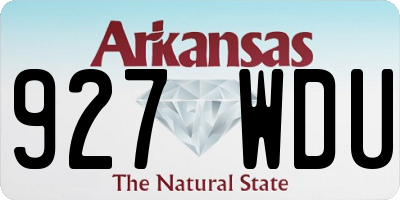 AR license plate 927WDU