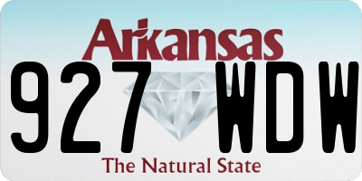 AR license plate 927WDW