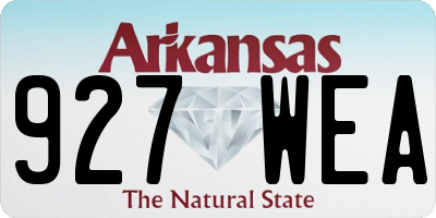 AR license plate 927WEA