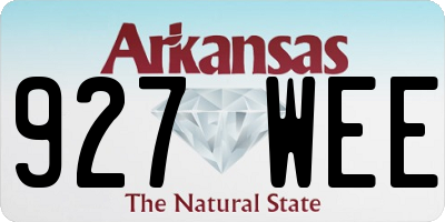 AR license plate 927WEE