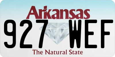 AR license plate 927WEF