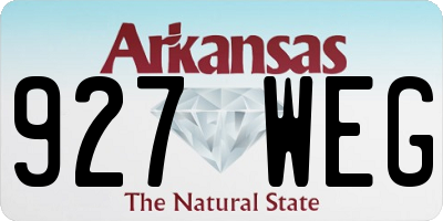AR license plate 927WEG