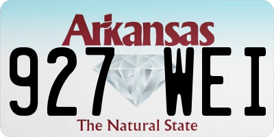 AR license plate 927WEI