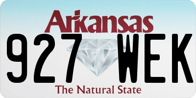 AR license plate 927WEK