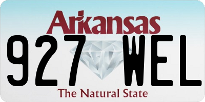 AR license plate 927WEL