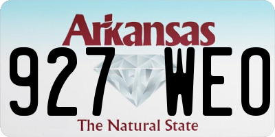 AR license plate 927WEO