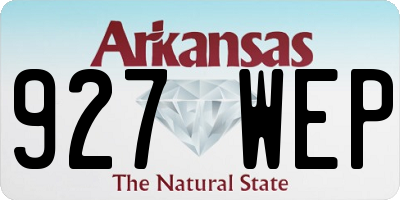AR license plate 927WEP