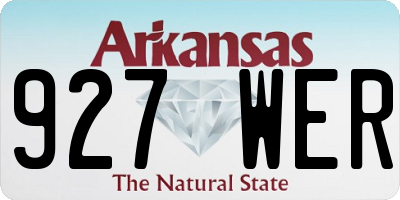 AR license plate 927WER