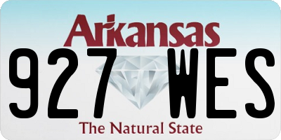 AR license plate 927WES