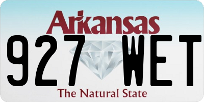 AR license plate 927WET