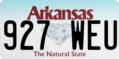 AR license plate 927WEU