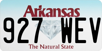 AR license plate 927WEV