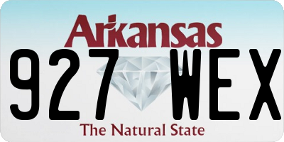 AR license plate 927WEX