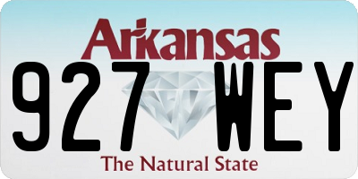 AR license plate 927WEY