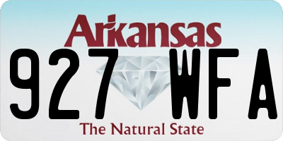 AR license plate 927WFA