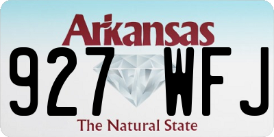 AR license plate 927WFJ