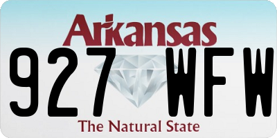 AR license plate 927WFW