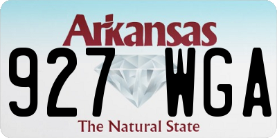AR license plate 927WGA