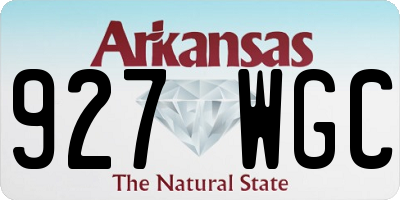 AR license plate 927WGC