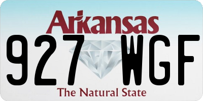 AR license plate 927WGF