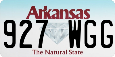 AR license plate 927WGG