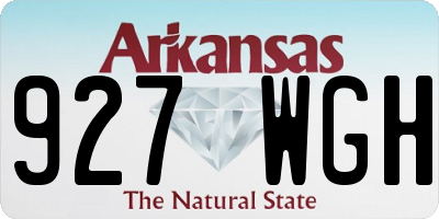 AR license plate 927WGH