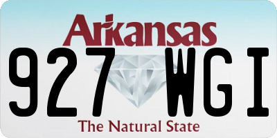 AR license plate 927WGI