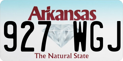 AR license plate 927WGJ