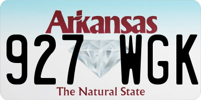 AR license plate 927WGK