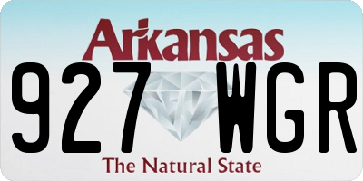 AR license plate 927WGR