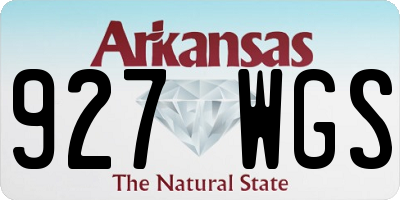 AR license plate 927WGS