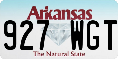 AR license plate 927WGT