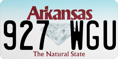 AR license plate 927WGU