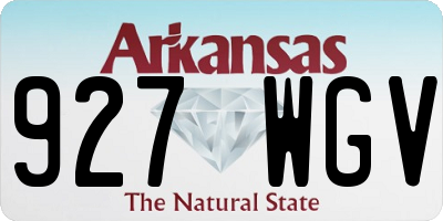 AR license plate 927WGV
