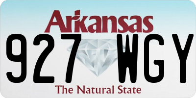 AR license plate 927WGY
